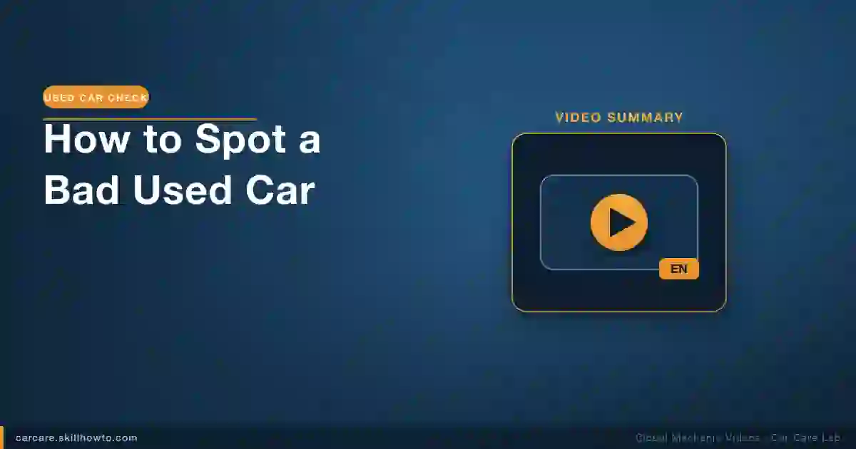 How to Spot a Bad Used Car: Inspection Tips from Global Mechanics