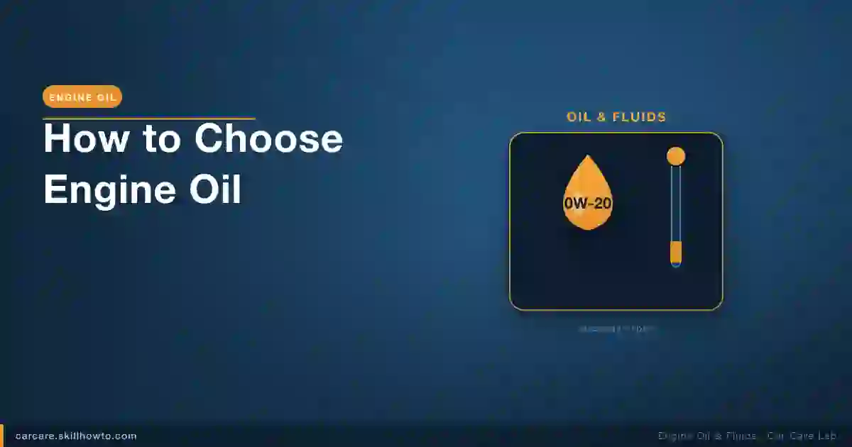 How to Choose Engine Oil: Viscosity (0W-20) and API/ILSAC Specs